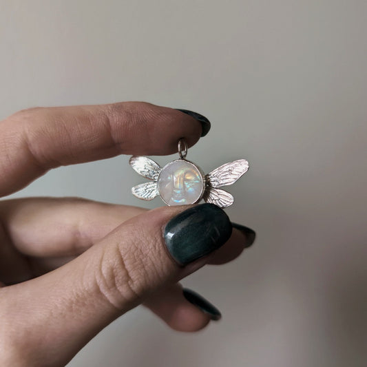 IGNIS FATUUS - Irrlicht Anhänger mit Mondstein