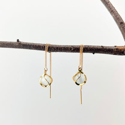 ALLEGRA - Fädelohrringe mit Glasperle