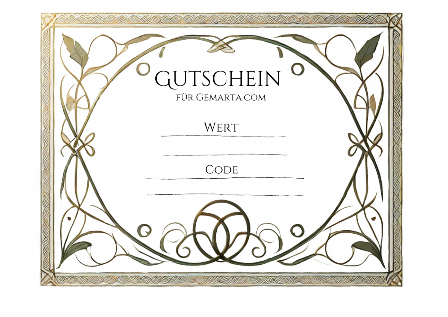 GEMARTA - Digitaler Gutschein mit PDF zum ausdrucken