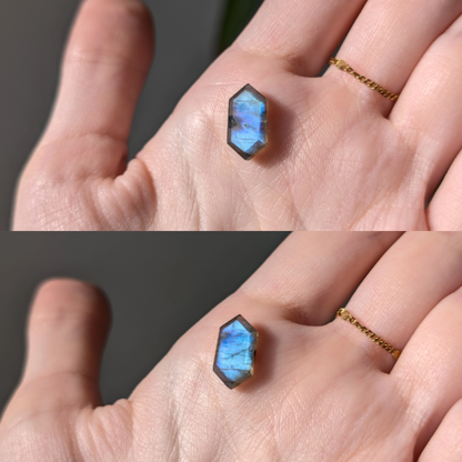 MANA – Halskette mit prismatisch geschliffenem Labradorit