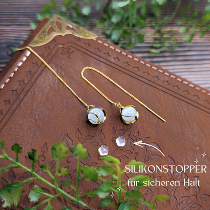 ALLEGRA - Fädelohrringe mit Glasperle