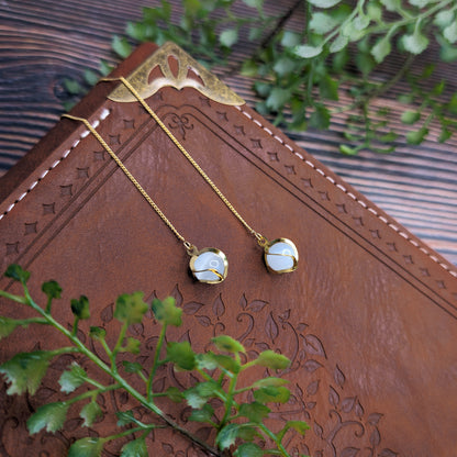 ALLEGRA - Fädelohrringe mit Glasperle