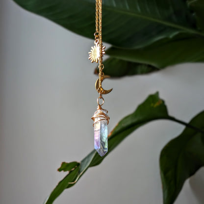 ASTERIA - Hängeohrringe mit Bergkristall