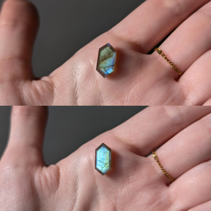 MANA – Halskette mit prismatisch geschliffenem Labradorit