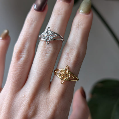 MOONWITCH ✦ Hexenknoten Ring, 925er Silber